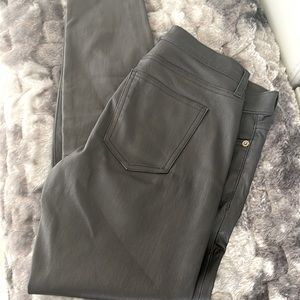 Black Lamb Leather Skinny Jean